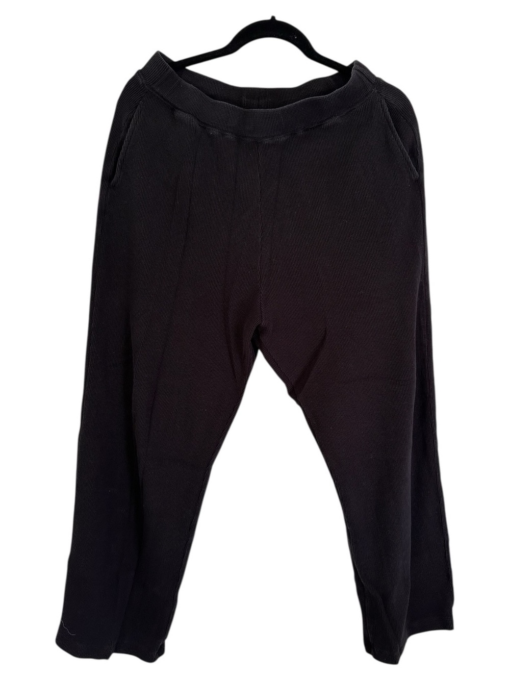 Muji Black Cropped Knit Pants